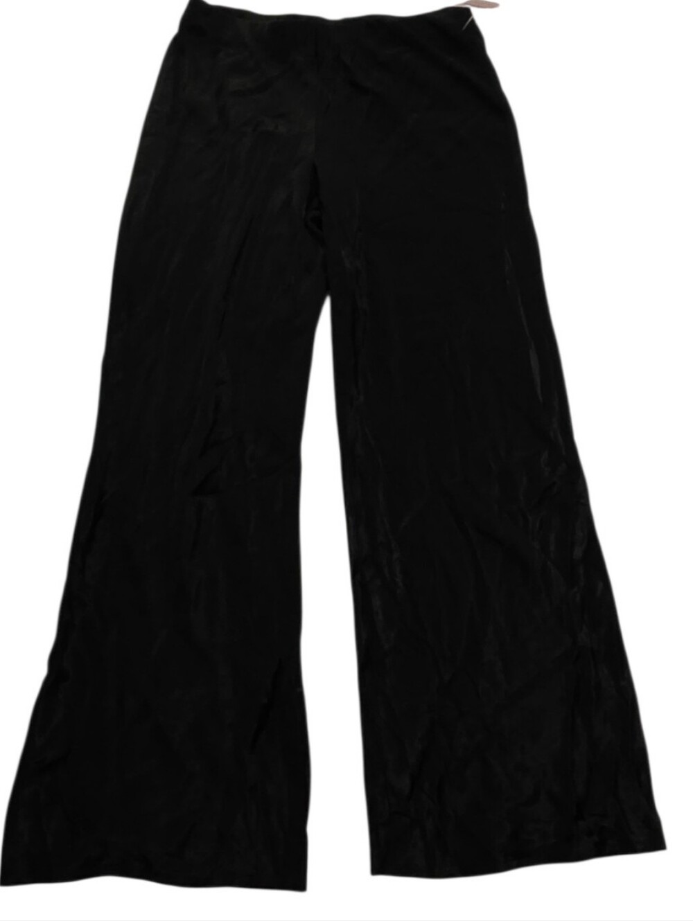 NWT Anthropologie Black Satin Wide Leg Pants